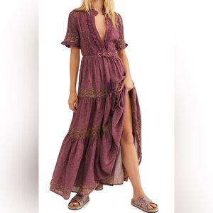 Free People Rare Feelings Floral Maxi Dress Medium